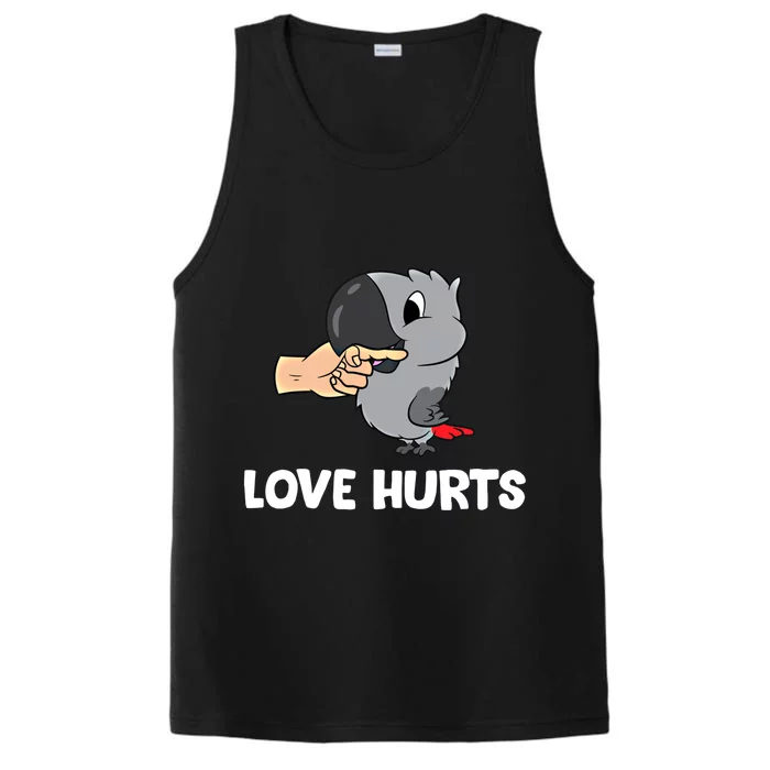 Love Hurts African Grey Parrot Love African Grey Parrots Meaningful Gift Performance Tank