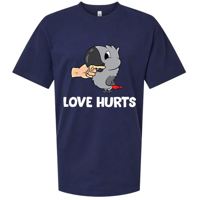 Love Hurts African Grey Parrot Love African Grey Parrots Meaningful Gift Sueded Cloud Jersey T-Shirt