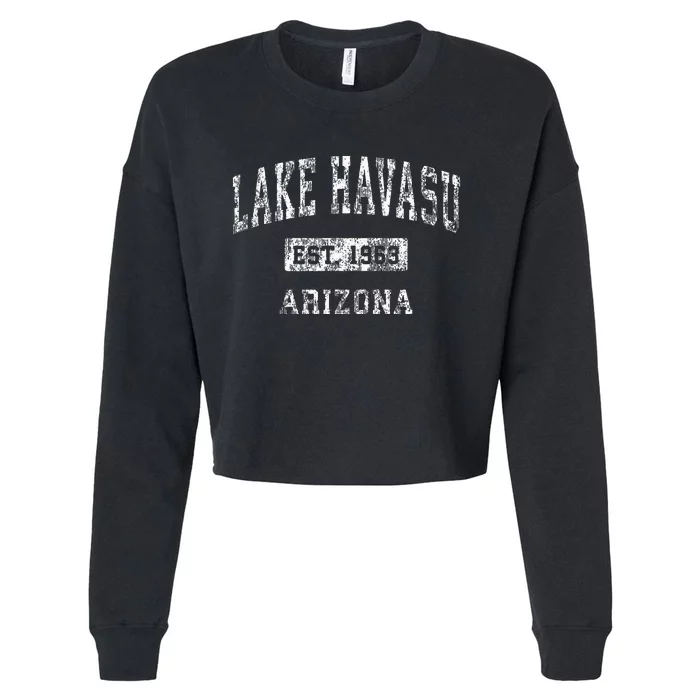 Lake Havasu Arizona Az Vintage Established Sports Cropped Pullover Crew