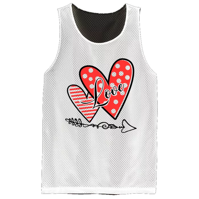 Love Heart Arrow Valentine's Day Gift Mesh Reversible Basketball Jersey Tank