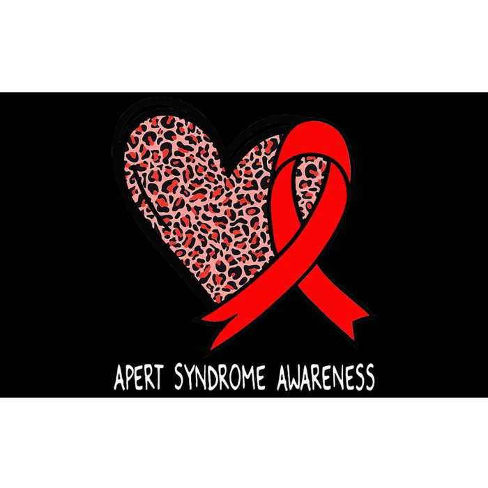 Leopard Heart Apert Syndrome Awareness Red Ribbon Bumper Sticker