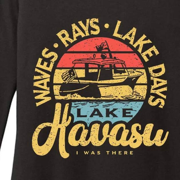 Lake Havasu Arizona Boat Sandbar Party Summer Vacation Womens CVC Long Sleeve Shirt