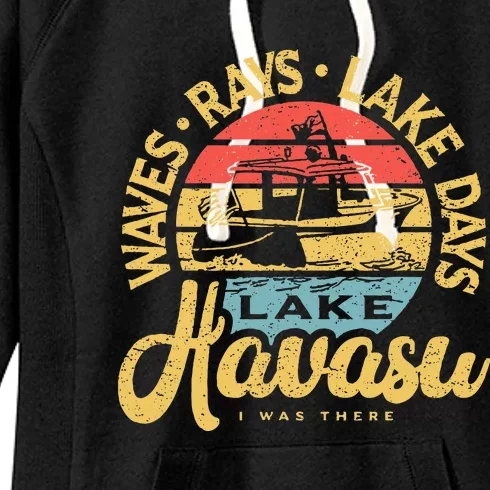 Lake Havasu Arizona Boat Sandbar Party Summer Vacation Women's Fleece Hoodie