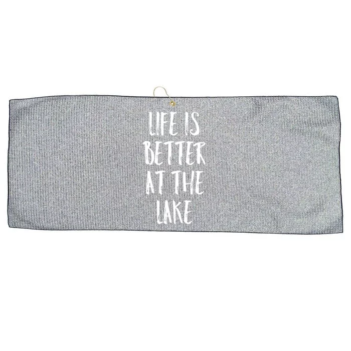 Lake House Boating Gift Life Is Better At The Lake Gift Large Microfiber Waffle Golf Towel