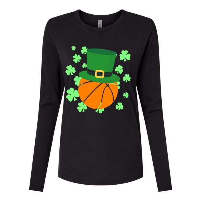 Leprechaun Hat Basketball St Patricks Day Meaningful Gift Womens Cotton Relaxed Long Sleeve T-Shirt