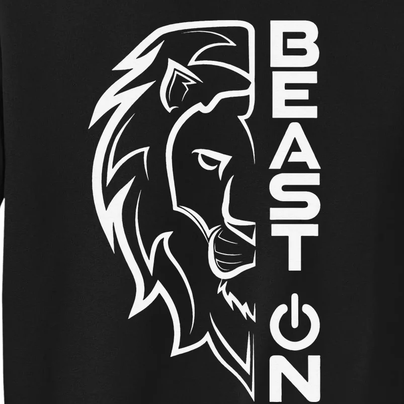 Lion Head Beast On Gym Workout Bodybuilding Fitness Training Tall Sweatshirt