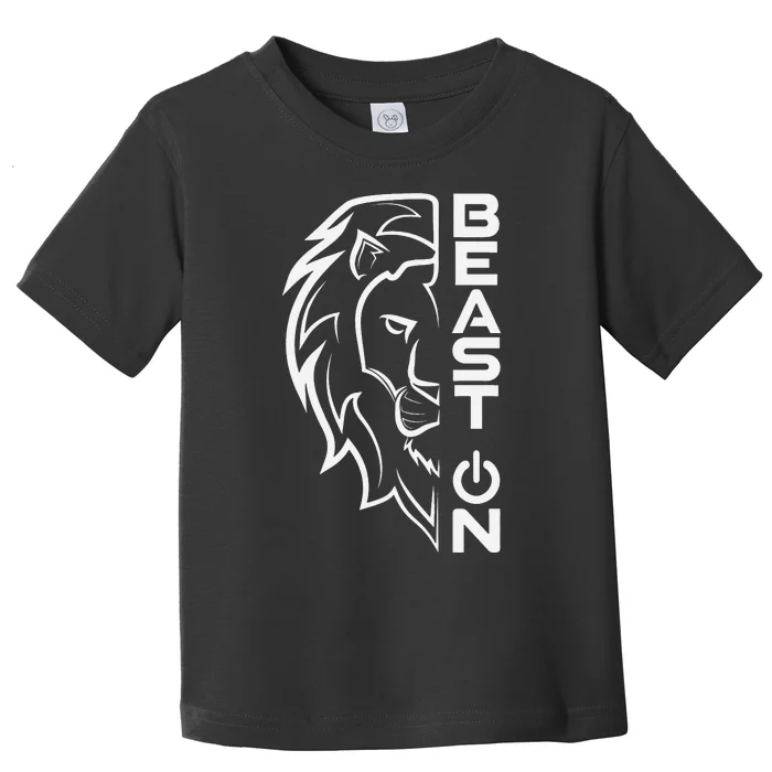 Lion Head Beast On Gym Workout Bodybuilding Fitness Training Toddler T-Shirt