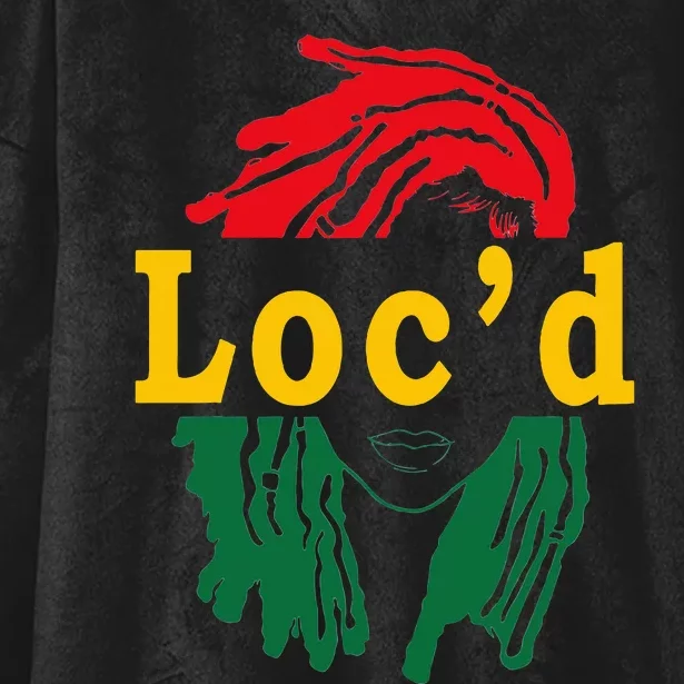 LocD Hair Black Woman Melanin Girl Juneteenth Hooded Wearable Blanket