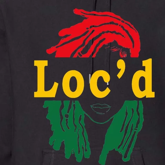 LocD Hair Black Woman Melanin Girl Juneteenth Premium Hoodie