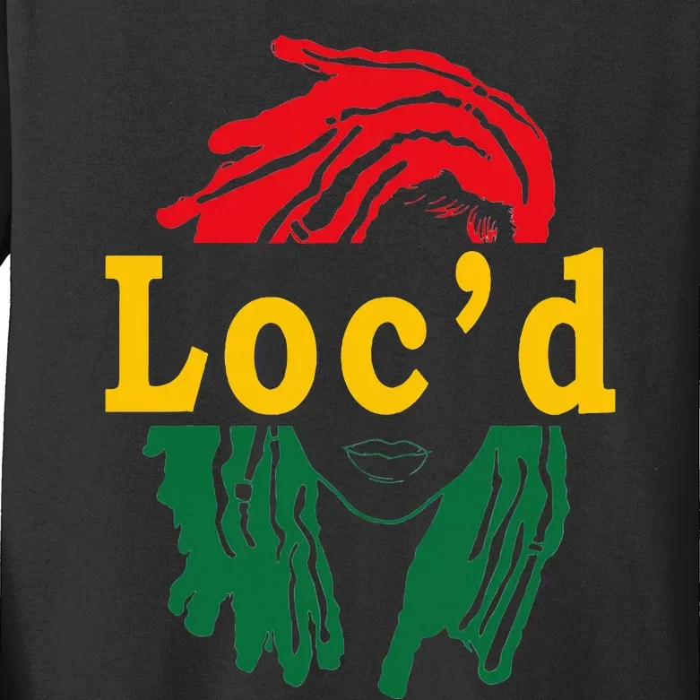 LocD Hair Black Woman Melanin Girl Juneteenth Kids Long Sleeve Shirt