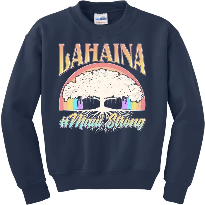 Lahaina Hawaii Banyan Tree #Maui Strong Kids Sweatshirt