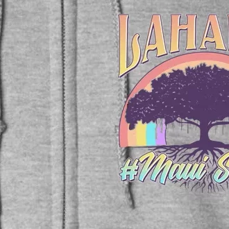 Lahaina Hawaii Banyan Tree #Maui Strong Full Zip Hoodie