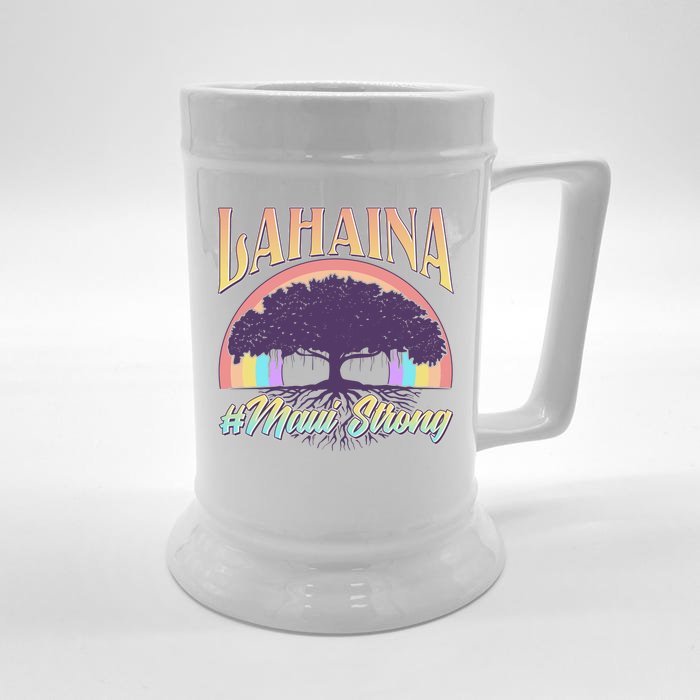 Lahaina Hawaii Banyan Tree #Maui Strong Front & Back Beer Stein