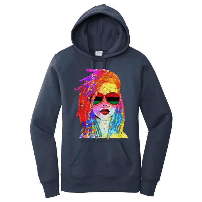 Locd Hair Black Queen Afro Woman Melanin Women's Pullover Hoodie