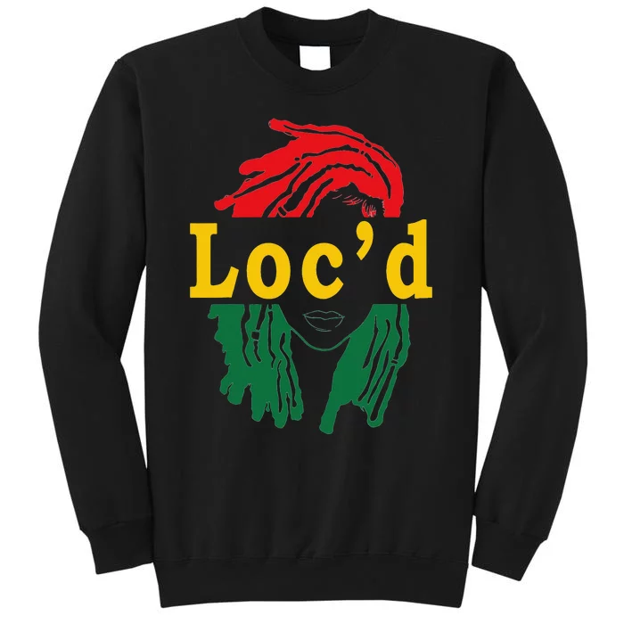 Loc'd Hair Black Woman Melanin Juneteenth Tall Sweatshirt