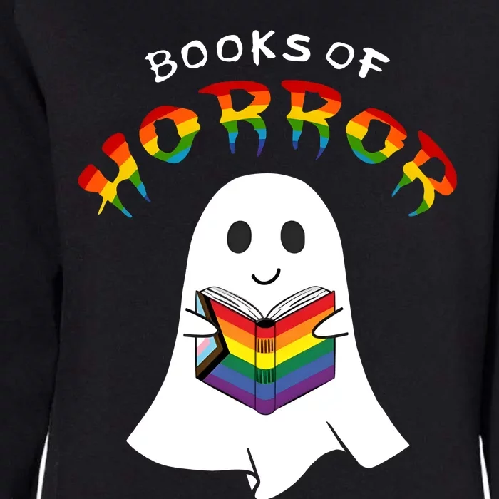 Lgbt Horror Books Cute Ghost Lgbt Pride Month Womens California Wash Sweatshirt