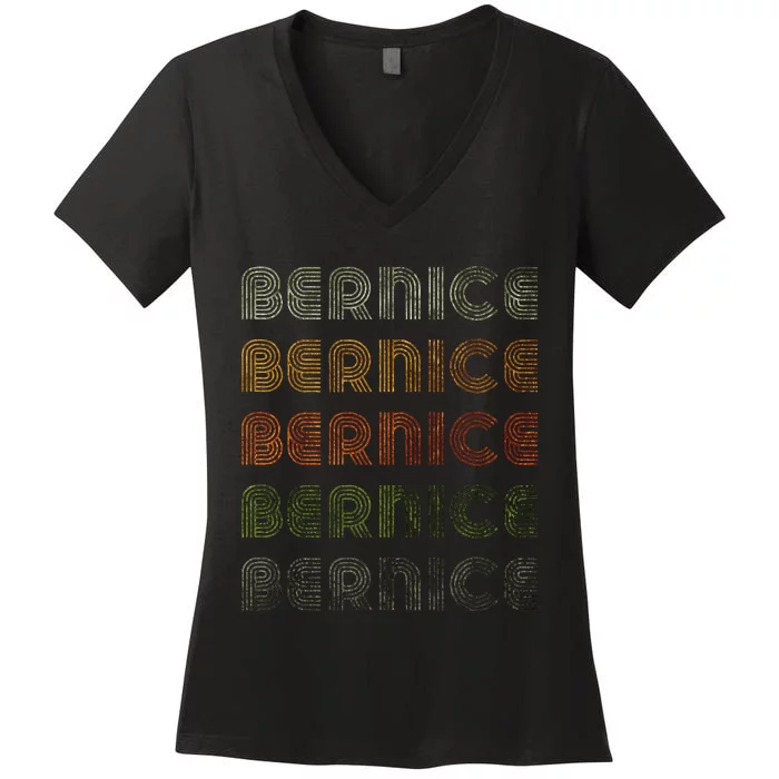 Love Heart Bernice Grungevintage Style Black Bernice Women's V-Neck T-Shirt