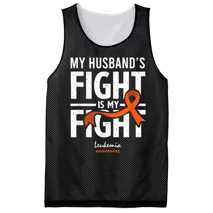 Leukemia Husband Blood Cancer Support Wife Mesh Reversible Basketball Jersey Tank