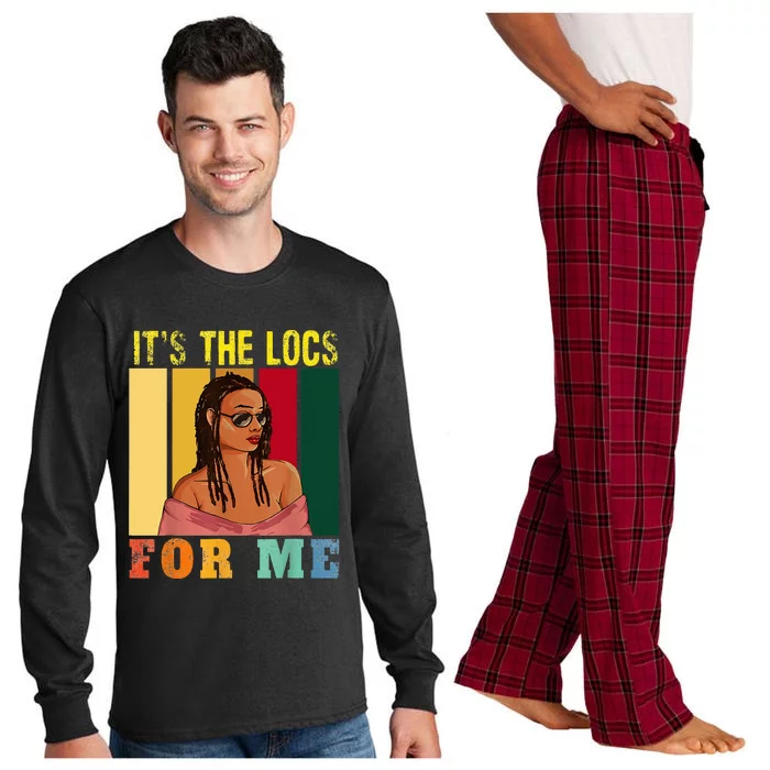 LocD Hair Black Women ItS The Locs For Me Juneteenth Long Sleeve Pajama Set