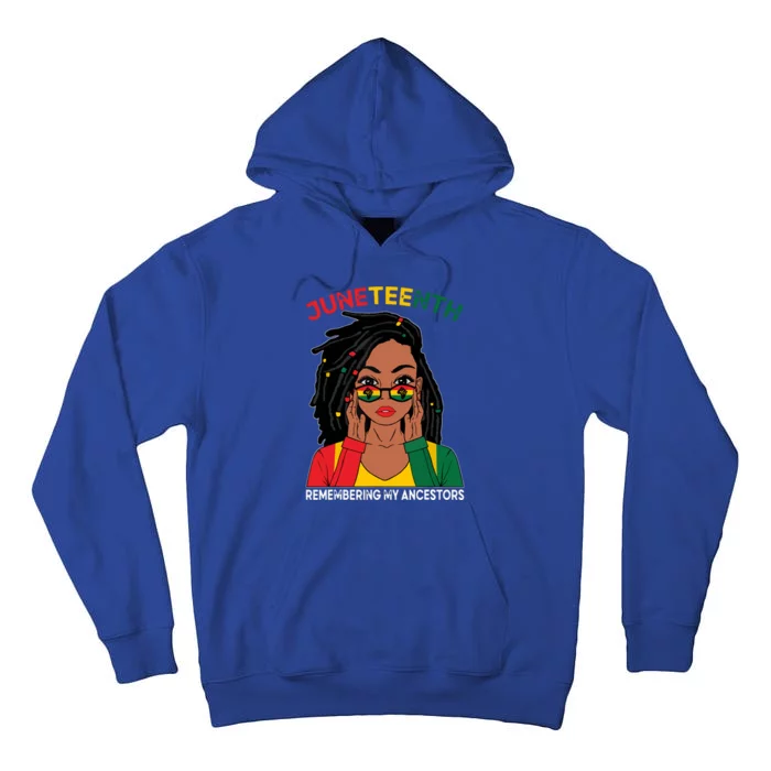 Locd Hair Black Woman Remebering My Ancestors Juneteenth Tall Hoodie