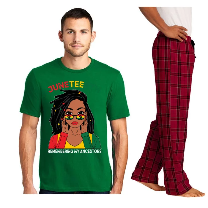 Locd Hair Black Woman Remebering My Ancestors Juneteenth Pajama Set