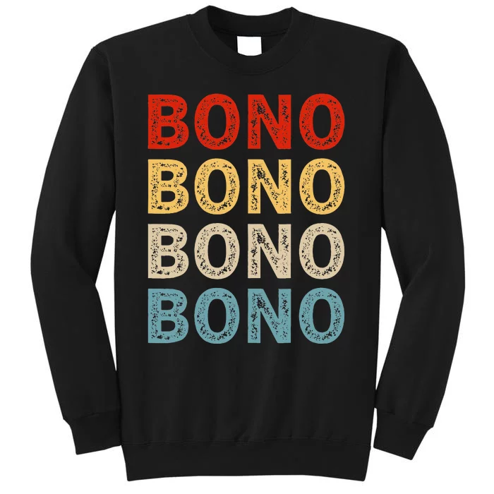 Love Heart Bono Grunge Vintage Style Black Bono Tall Sweatshirt