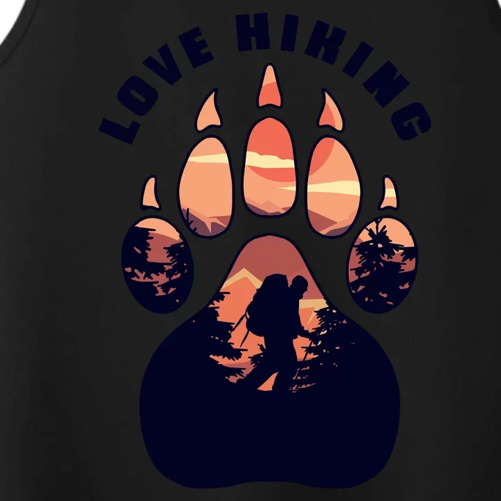 Love Hiking Bear Paw Performance Tank