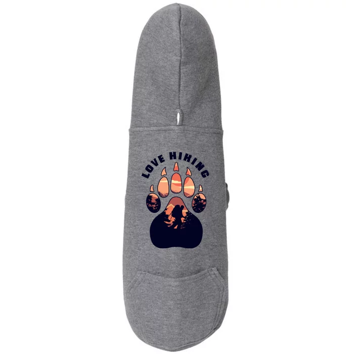 Love Hiking Bear Paw Doggie 3-End Fleece Hoodie