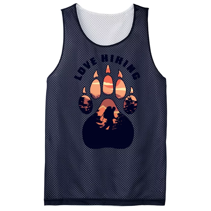 Love Hiking Bear Paw Mesh Reversible Basketball Jersey Tank