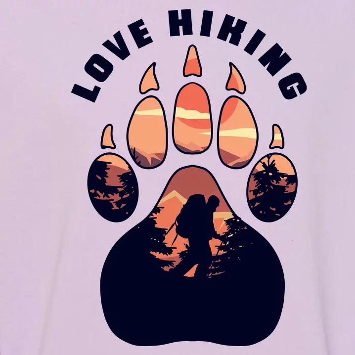 Love Hiking Bear Paw Garment-Dyed Sweatshirt