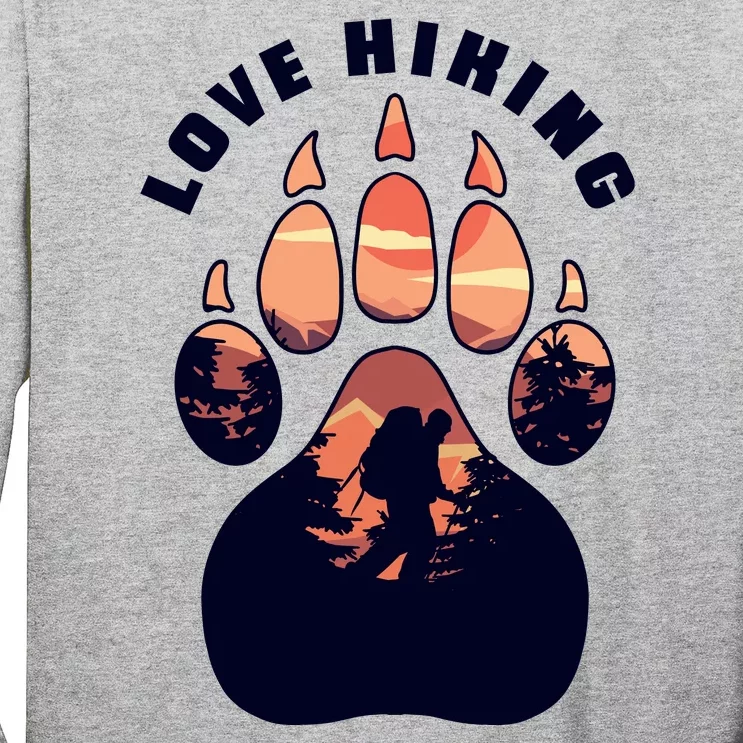 Love Hiking Bear Paw Long Sleeve Shirt