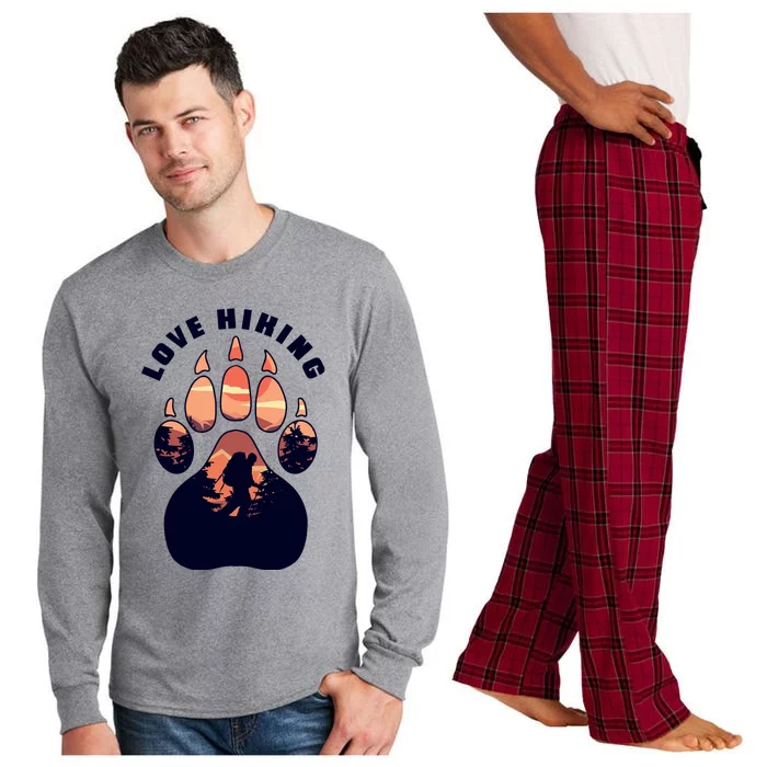 Love Hiking Bear Paw Long Sleeve Pajama Set