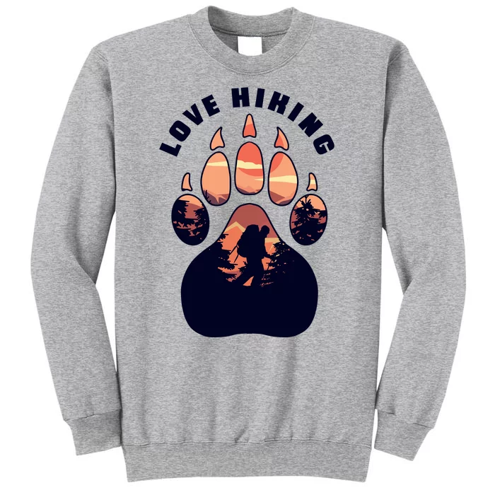 Love Hiking Bear Paw Tall Sweatshirt