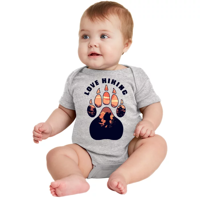 Love Hiking Bear Paw Baby Bodysuit