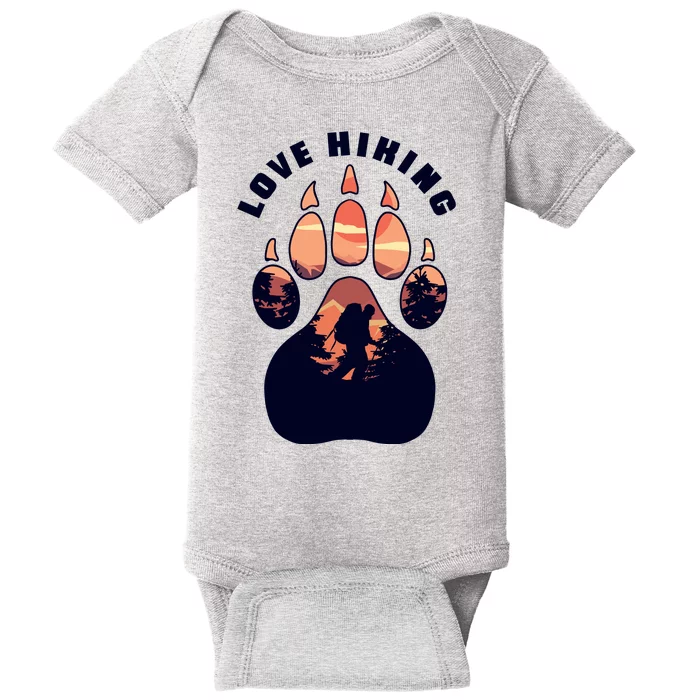 Love Hiking Bear Paw Baby Bodysuit