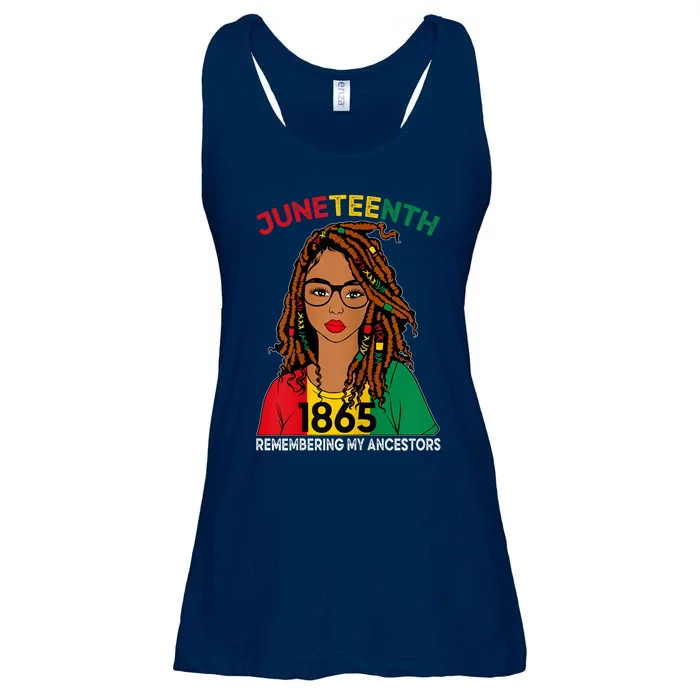 Locd Hair Black Women Remebering My Ancestors Juneteenth Ladies Essential Flowy Tank