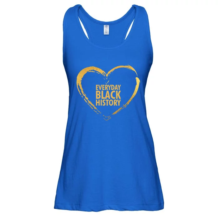 Love Heart Black Design Everyday Is Black History Gift Ladies Essential Flowy Tank