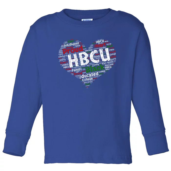 Love Hbcu Black And Educated Gift For Grads And Alumni Toddler Long Sleeve Shirt