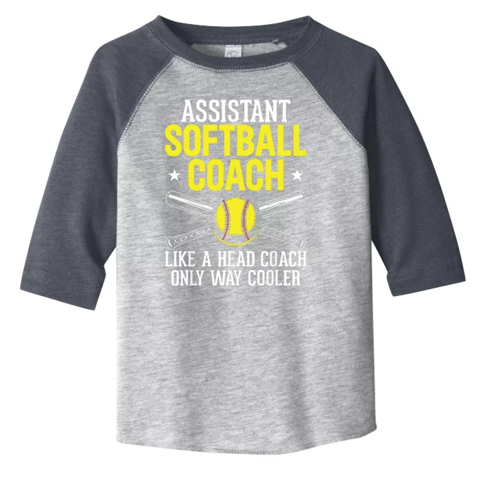 Like Head Coach But Cooler Softball Coach Trainer Assistant Toddler Fine Jersey T-Shirt