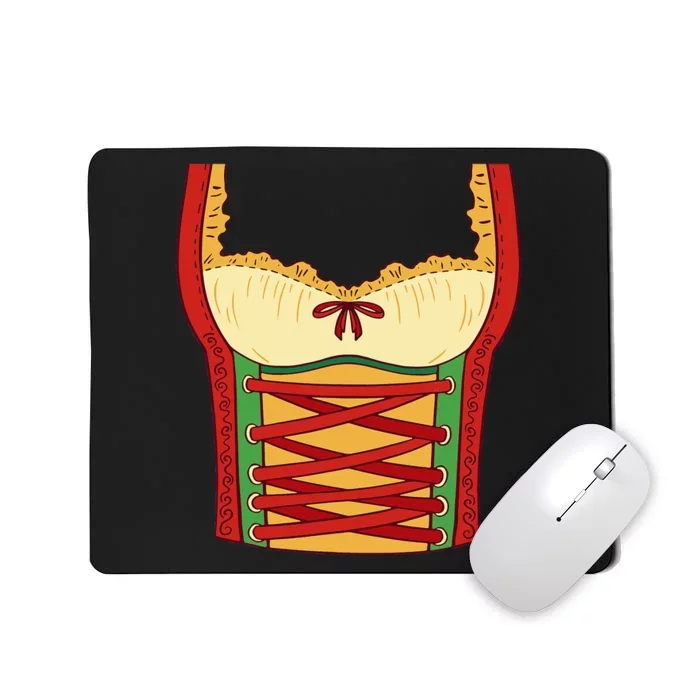 Lazy Halloween Costume German Oktoberfest Funny Mousepad