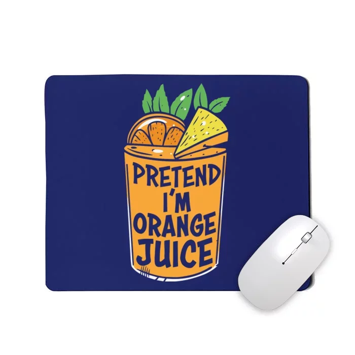 Lazy Halloween Costume Pretend Im Orange Juice, Funny Halloween Shirts Mousepad