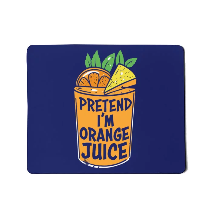 Lazy Halloween Costume Pretend Im Orange Juice, Funny Halloween Shirts Mousepad