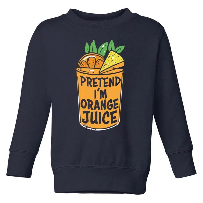 Lazy Halloween Costume Pretend Im Orange Juice, Funny Halloween Shirts Toddler Sweatshirt