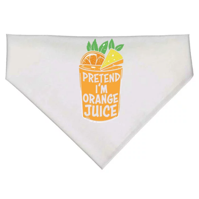 Lazy Halloween Costume Pretend Im Orange Juice, Funny Halloween Shirts USA-Made Doggie Bandana