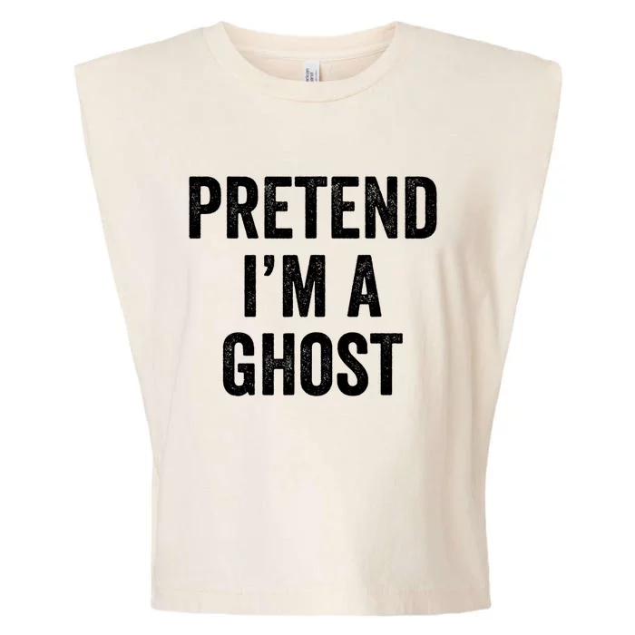 Lazy Halloween Costume Last Minute Gift Pretend I'm A Ghost Garment-Dyed Women's Muscle Tee