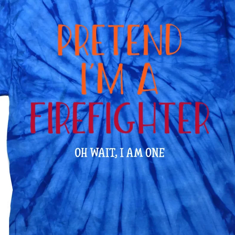 Lazy Halloween Costume Gift For Firefighters Gift Tie-Dye T-Shirt