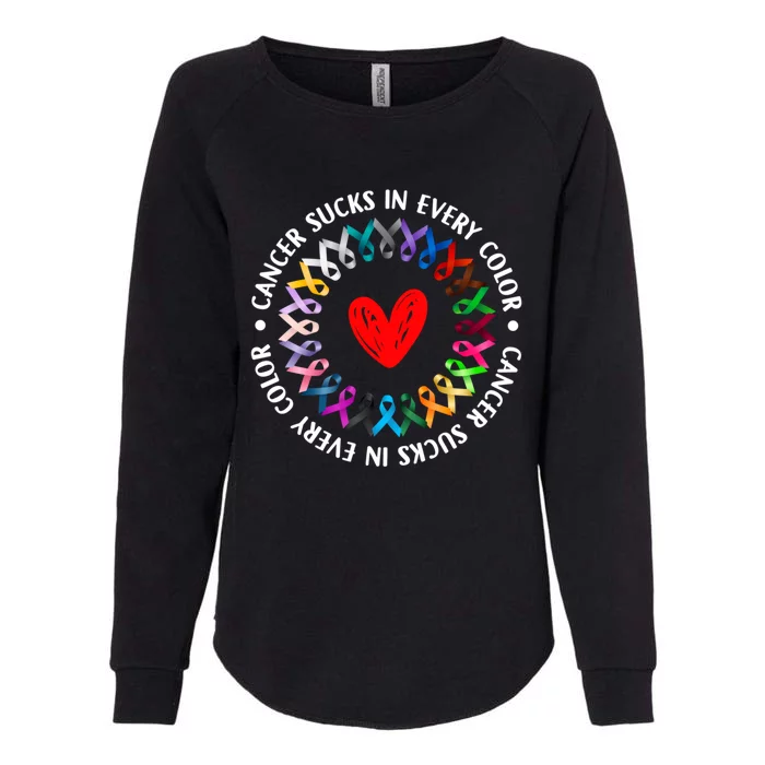 Love Hope Cure Cancer Awareness World Cancer Day Meaningful Gift Womens California Wash Sweatshirt