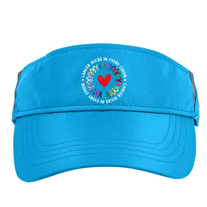 Love Hope Cure Cancer Awareness World Cancer Day Meaningful Gift Adult Drive Performance Visor