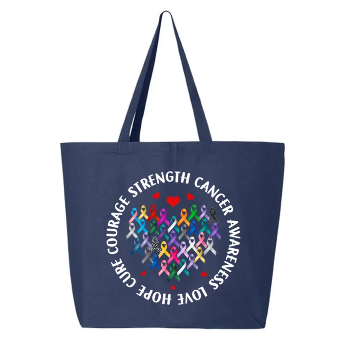 Love Hope Cure Cancer Awareness World Cancer Day Gift 25L Jumbo Tote