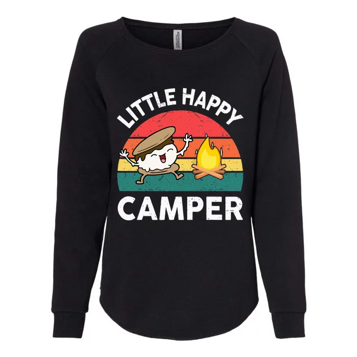 Little Happy Camper Funny Smore Camping Womens California Wash Sweatshirt